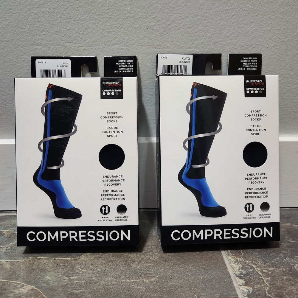 New Black and Blue Compression Socks